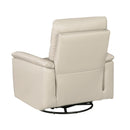  Manufacturer Color_Taupe -- Homelegance Hadley Swivel Glider Leather Match Recliner IMAGE 4