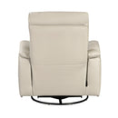  Manufacturer Color_Taupe -- Homelegance Hadley Swivel Glider Leather Match Recliner IMAGE 5