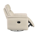  Manufacturer Color_Taupe -- Homelegance Hadley Swivel Glider Leather Match Recliner IMAGE 8