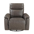  Manufacturer Color_Dark brown -- Hadley 9144DB-1 Swivel Glider Reclining Chair IMAGE 1