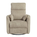  Manufacturer Color_Brown -- Homelegance Tinley Swivel Glider Fabric Recliner IMAGE 1