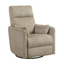  Manufacturer Color_Brown -- Homelegance Tinley Swivel Glider Fabric Recliner IMAGE 2