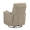  Manufacturer Color_Brown -- Homelegance Tinley Swivel Glider Fabric Recliner IMAGE 4