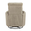  Manufacturer Color_Brown -- Homelegance Tinley Swivel Glider Fabric Recliner IMAGE 5