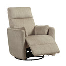  Manufacturer Color_Brown -- Homelegance Tinley Swivel Glider Fabric Recliner IMAGE 6