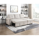 Homelegance 9145PWT*32AVC 2 pc Sectional with Reversible Chaise and Pull-out Bed IMAGE 13