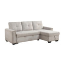  Homelegance 9145PWT*32AVC 2 pc Sectional with Reversible Chaise and Pull-out Bed IMAGE 1