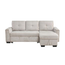  Homelegance 9145PWT*32AVC 2 pc Sectional with Reversible Chaise and Pull-out Bed IMAGE 2