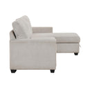  Homelegance 9145PWT*32AVC 2 pc Sectional with Reversible Chaise and Pull-out Bed IMAGE 3
