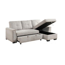  Homelegance 9145PWT*32AVC 2 pc Sectional with Reversible Chaise and Pull-out Bed IMAGE 6