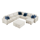  Homelegance Isla 8548BE*7VC2ACR2ACLACAOT 6 pc Sectional with Reversible Chaise, Pull-out Bed, Hidden Storage and Ottoman IMAGE 1