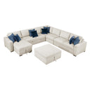  Homelegance Isla 8548BE*7VC2ACR2ACLACAOT 6 pc Sectional with Reversible Chaise, Pull-out Bed, Hidden Storage and Ottoman IMAGE 2