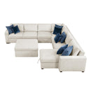  Homelegance Isla 8548BE*7VC2ACR2ACLACAOT 6 pc Sectional with Reversible Chaise, Pull-out Bed, Hidden Storage and Ottoman IMAGE 5