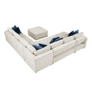  Homelegance Isla 8548BE*7VC2ACR2ACLACAOT 6 pc Sectional with Reversible Chaise, Pull-out Bed, Hidden Storage and Ottoman IMAGE 8
