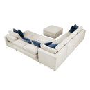  Homelegance Isla 8548BE*7VC2ACR2ACLACAOT 6 pc Sectional with Reversible Chaise, Pull-out Bed, Hidden Storage and Ottoman IMAGE 9