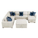  Homelegance Isla 8548BE*6VC2ACR2ACLAOT 5 pc Sectional with Reversible Chaise, Pull-out Bed, Hidden Storage and Ottoman IMAGE 3
