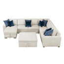 Homelegance Isla 8548BE*6VC2ACR2ACLAOT 5 pc Sectional with Reversible Chaise, Pull-out Bed, Hidden Storage and Ottoman IMAGE 4