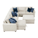  Homelegance Isla 8548BE*6VC2ACR2ACLAOT 5 pc Sectional with Reversible Chaise, Pull-out Bed, Hidden Storage and Ottoman IMAGE 6