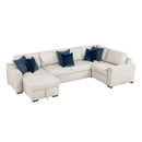  Homelegance Isla 8548BE*5VC2ACRACA 4 pc Sectional with Convertible and Reversible Chaise, Hidden Storage, Click Motion Back IMAGE 1