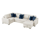  Homelegance Isla 8548BE*5VC2ACRACA 4 pc Sectional with Convertible and Reversible Chaise, Hidden Storage, Click Motion Back IMAGE 2