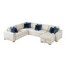  Homelegance Isla 8548BE*5VC2ACR2ACLA 4 pc Sectional with Reversible Chaise, Pull-out Bed and Hidden Storage IMAGE 2