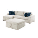  Manufacturer Color_Beige -- Isla 8548BE*4VC2AAOT 3 pc Sectional with Convertible and Reversible Chaise and Ottoman IMAGE 2