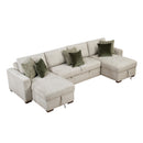  Homelegance Isla 8548*42VC2ACLA 3 pc Sectional with Reversible Chaises, Pull-out Bed and Hidden Storage, Click Motion Back IMAGE 1