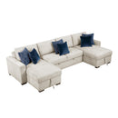  Homelegance Isla 8548BE*42VC2ACLA 3 pc Sectional with Reversible Chaises, Pull-out Bed and Hidden Storage, Click Motion Back IMAGE 1