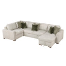  Homelegance Isla 8548*5VC2ACLCRACA 4 pc Sectional with Reversible Chaise, Pull-out Bed and Hidden Storage IMAGE 1