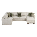  Homelegance Isla 8548*5VC2ACLCRACA 4 pc Sectional with Reversible Chaise, Pull-out Bed and Hidden Storage IMAGE 2