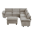  Manufacturer Color_Dark pewter -- Homelegance Dublin Fabric 6 pc Sectional IMAGE 2