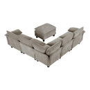  Manufacturer Color_Dark pewter -- Homelegance Dublin Fabric 6 pc Sectional IMAGE 3