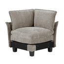  Manufacturer Color_Dark pewter -- Homelegance Dublin Fabric 6 pc Sectional IMAGE 9