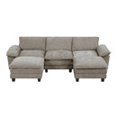  Manufacturer Color_Dark pewter -- Homelegance Dublin Fabric 5 pc Sectional IMAGE 2