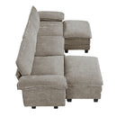  Manufacturer Color_Dark pewter -- Homelegance Dublin Fabric 5 pc Sectional IMAGE 3