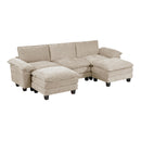  Manufacturer Color_Taupe -- Dublin 8450TPE*53AC2OT 5 pc Modular Sectional with Ottoman IMAGE 1
