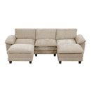  Manufacturer Color_Taupe -- Dublin 8450TPE*53AC2OT 5 pc Modular Sectional with Ottoman IMAGE 2