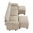  Manufacturer Color_Taupe -- Dublin 8450TPE*53AC2OT 5 pc Modular Sectional with Ottoman IMAGE 3
