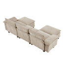  Manufacturer Color_Taupe -- Dublin 8450TPE*53AC2OT 5 pc Modular Sectional with Ottoman IMAGE 4