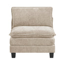  Manufacturer Color_Taupe -- Dublin 8450TPE*53AC2OT 5 pc Modular Sectional with Ottoman IMAGE 5