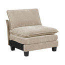  Manufacturer Color_Taupe -- Dublin 8450TPE*53AC2OT 5 pc Modular Sectional with Ottoman IMAGE 6