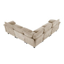  Manufacturer Color_Taupe -- Homelegance Dublin Fabric 5 pc Sectional IMAGE 3