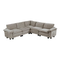  Manufacturer Color_Dark pewter -- Dublin 8450PWT*54ACCR 5 pc Modular Sectional IMAGE 1
