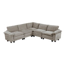  Manufacturer Color_Dark pewter -- Dublin 8450PWT*54ACCR 5 pc Modular Sectional IMAGE 1