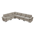  Manufacturer Color_Dark pewter -- Homelegance Dublin Fabric 6 pc Sectional IMAGE 1