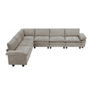  Manufacturer Color_Dark pewter -- Homelegance Dublin Fabric 6 pc Sectional IMAGE 2