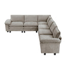  Manufacturer Color_Dark pewter -- Homelegance Dublin Fabric 6 pc Sectional IMAGE 3