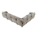  Manufacturer Color_Dark pewter -- Homelegance Dublin Fabric 6 pc Sectional IMAGE 4