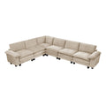  Manufacturer Color_Taupe -- Dublin 8450TPE*65ACCR 6 pc Modular Sectional IMAGE 1