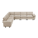  Manufacturer Color_Taupe -- Dublin 8450TPE*65ACCR 6 pc Modular Sectional IMAGE 2